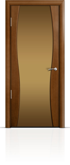 Дверь ДО Omega1 Анегри Стекло: Широкое бронзовое