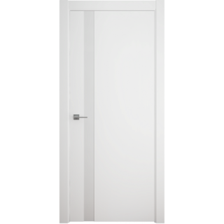 Межкомнатная дверь Геометрия-5 БелыйВ цвет полотна Эмаль Стекло белое