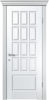 Межкомнатная дверь из массива сосны Граф "Lond" 2.1 ДГ RAL 9003