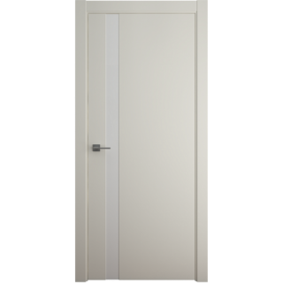 Межкомнатная дверь Геометрия-5 ЛаттеВ цвет полотна Эмаль Стекло белое