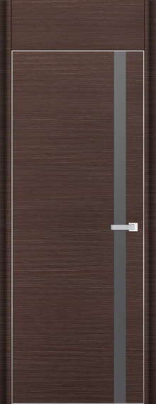 Дверь ДО 6D Стекло: Серебренный лак Цвет: Венге браш