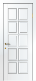 Межкомнатная дверь из массива сосны Граф "Lond" 1 ДГ RAL 9003