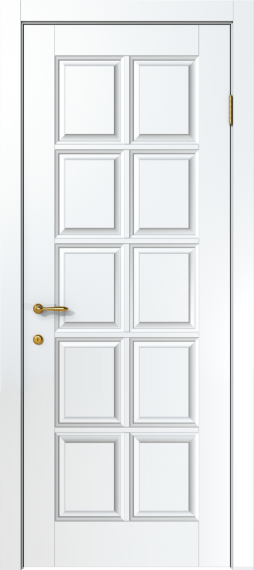 Межкомнатная дверь из массива сосны Граф "Lond" 1 ДГ RAL 9003