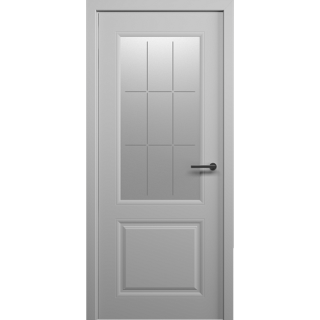 Межкомнатная дверь Стиль-1 СерыйВ цвет полотна Эмаль Стекло "Топаз"