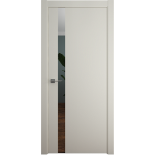Межкомнатная дверь Геометрия-5 ЛаттеВ цвет полотна Эмаль Зеркало грей